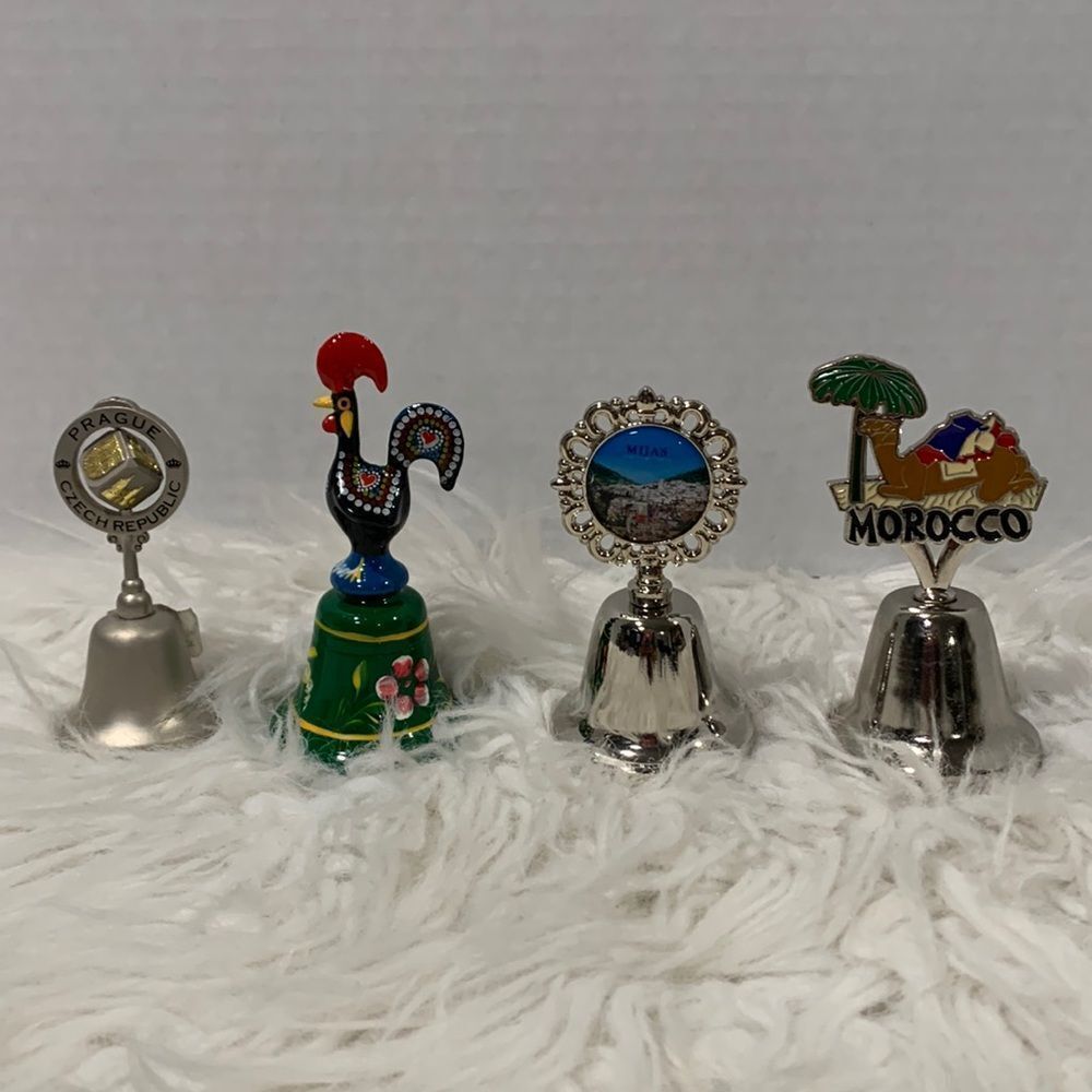BELL Collectors souvenirs from Prague, Portugal Mijas Morocco all NWT  NWOT